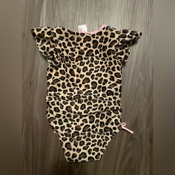 Cat & Jack Kids Leopard Print One Piece - Pink and Brown size 2T - Picture 2 of 4